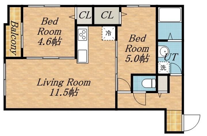 グランドサクセス琴似Ⅲ0501の間取り