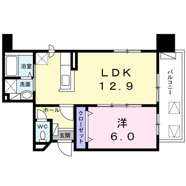 プラシード北円山の間取り