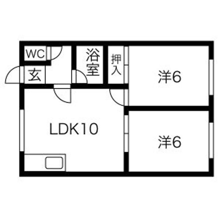 コーポライスナースリィ102の間取り