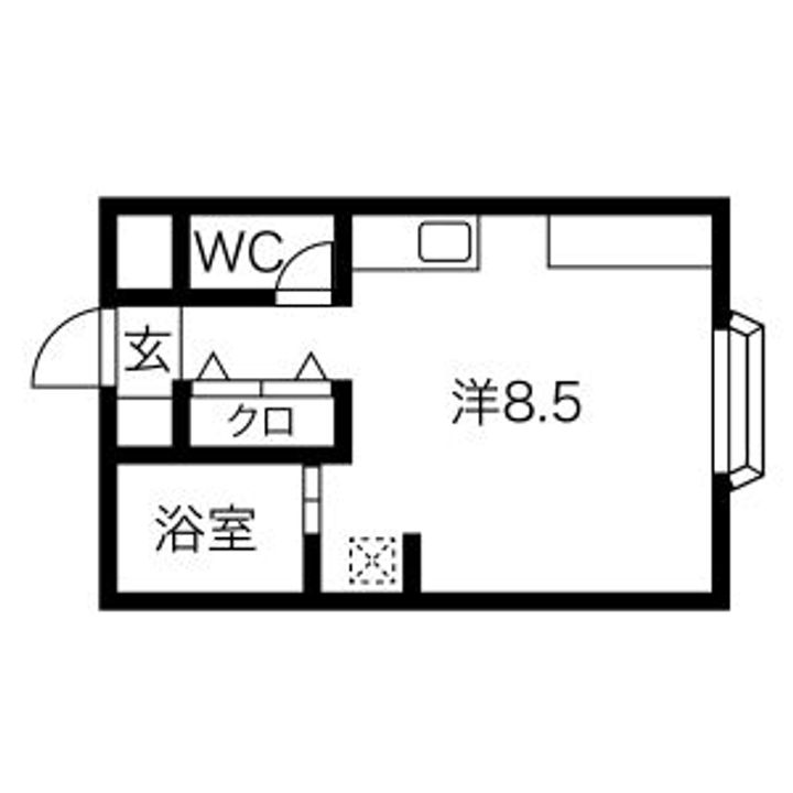 サンハイツ弐番館301の間取り
