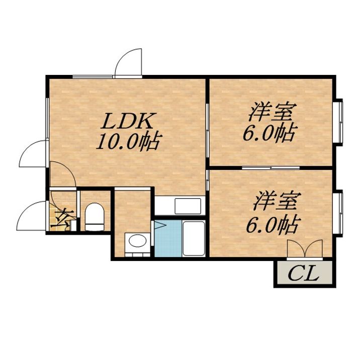 丸美ハイツNO.5101の間取り