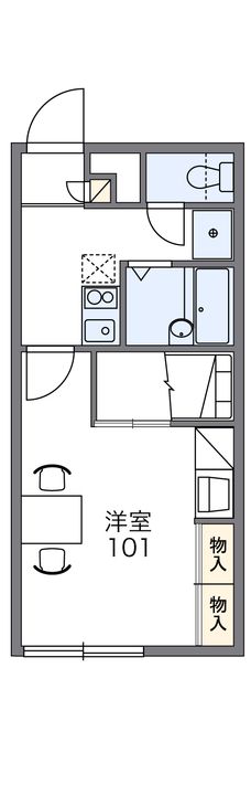 レオパレスロワール新琴似の間取り