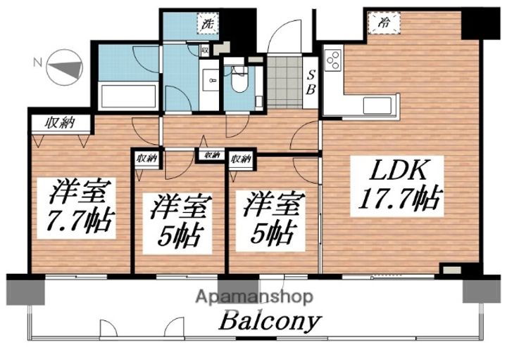 ル・ケレス栄町駅前通902の間取り