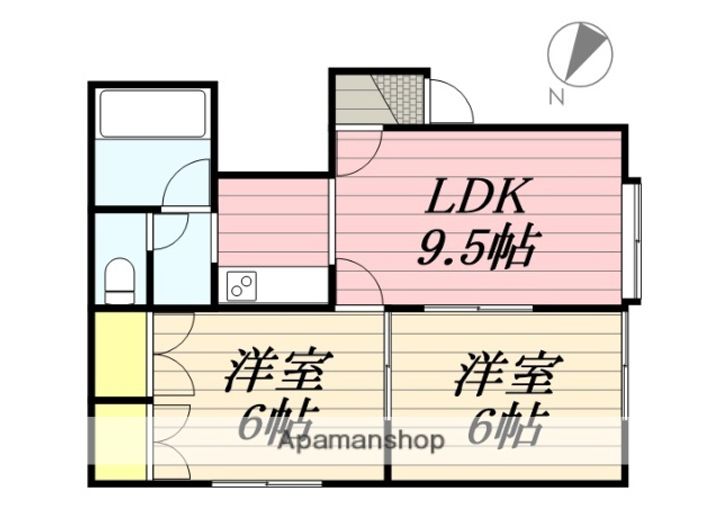 エクセルBハイツ201の間取り