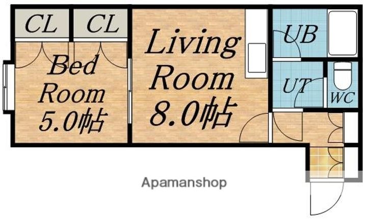 北海道札幌市西区二十四軒四条2丁目の賃貸アパートの間取り