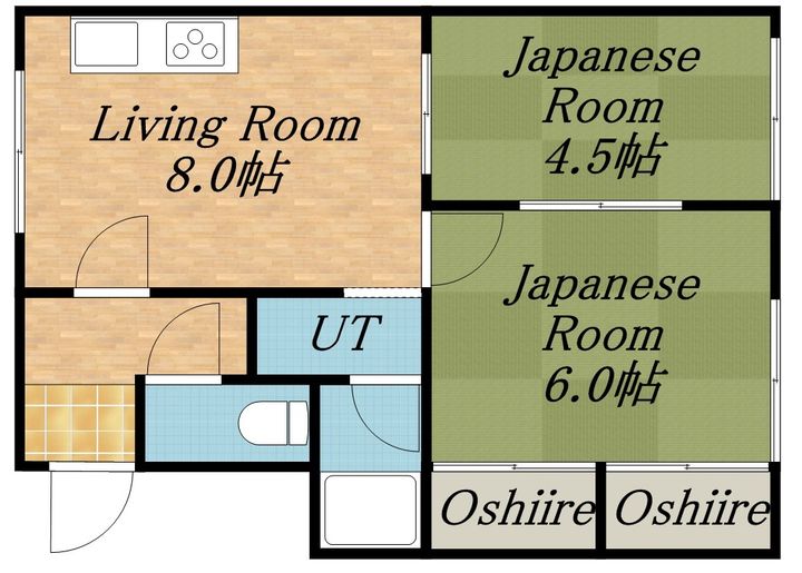 北海道札幌市手稲区新発寒五条7丁目の賃貸アパートの間取り