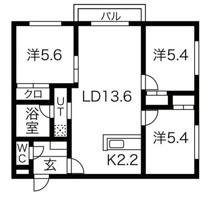 プレミア山の手00202の間取り