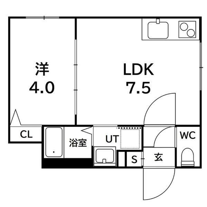 ラフィーネ発寒南Ⅱ303の間取り