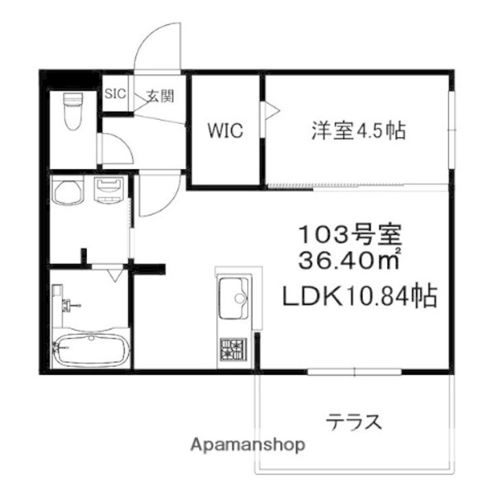 北海道札幌市中央区南十六条西6丁目の賃貸マンションの間取り