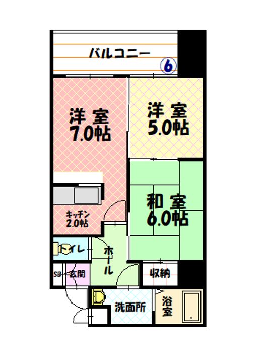 ノルテ1条通0206の間取り