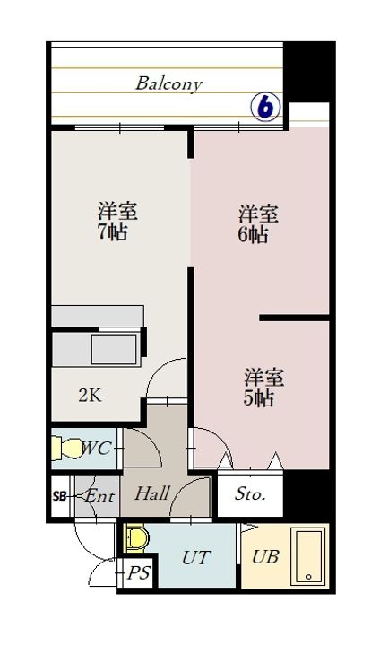 ノルテ1条通0306の間取り