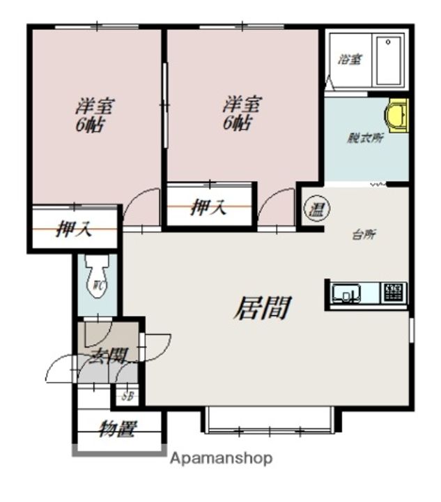 ファミールBの間取り