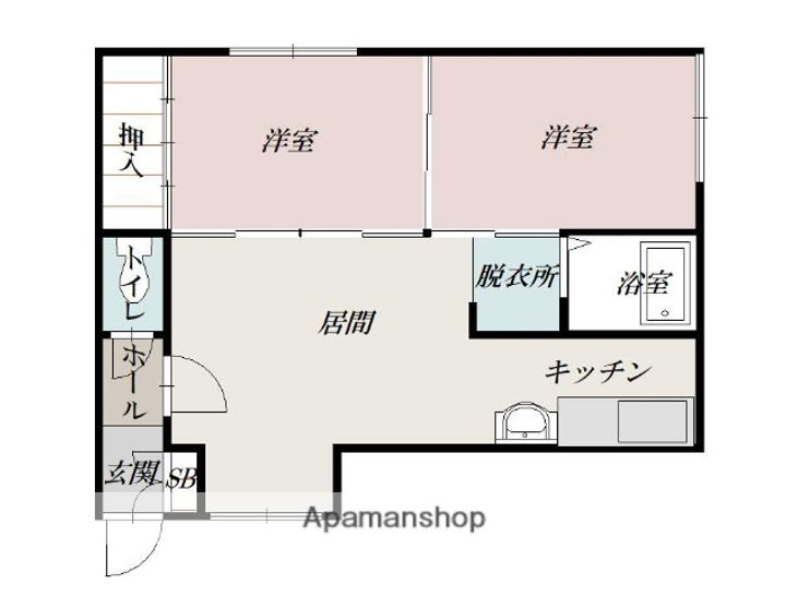 北海道旭川市豊岡十四条6丁目の賃貸アパート205の間取り