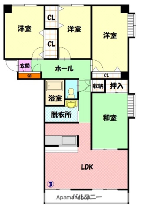 トーアパレス豊岡の間取り