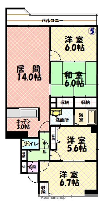 デベックス豊岡43の間取り