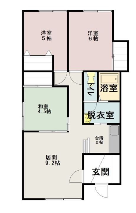 ハイツ絵夢の間取り