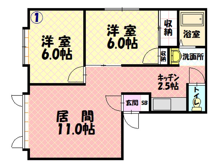 オーベルジュ3201の間取り