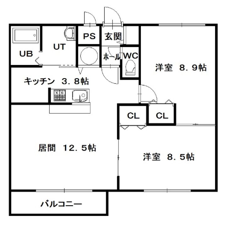 メゾンベルタデーレFMの間取り