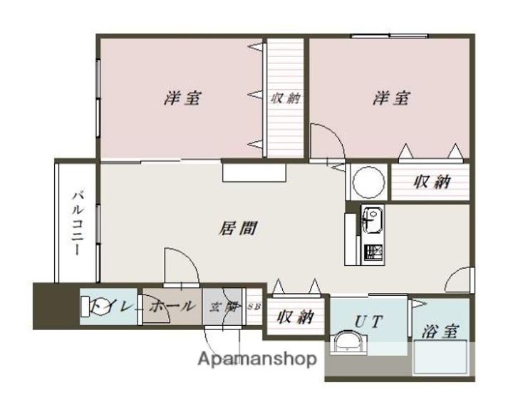 HKプラザ6条通の間取り