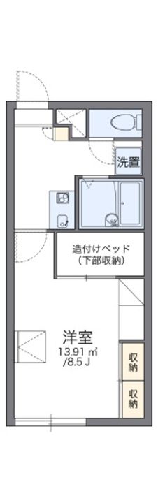 レオパレスSOLEIL・Bの間取り