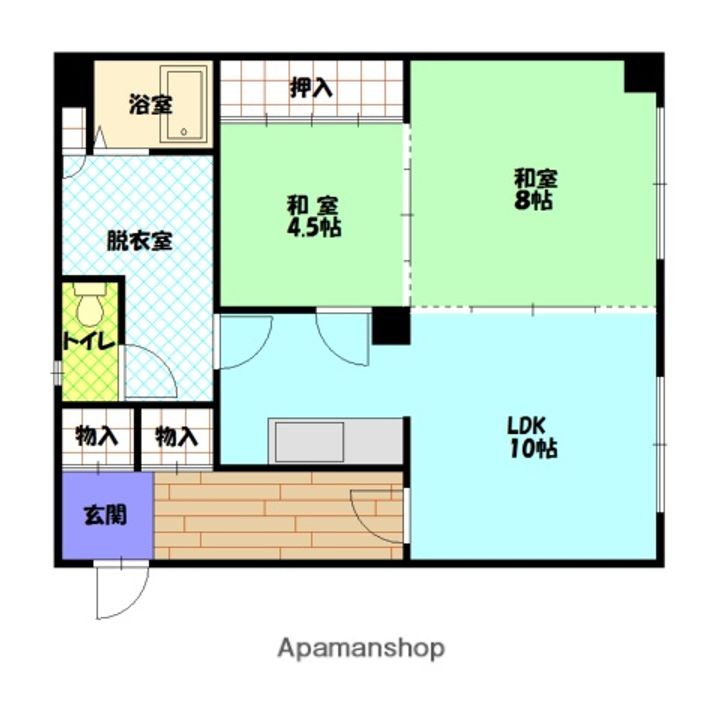 2条ハイツの間取り