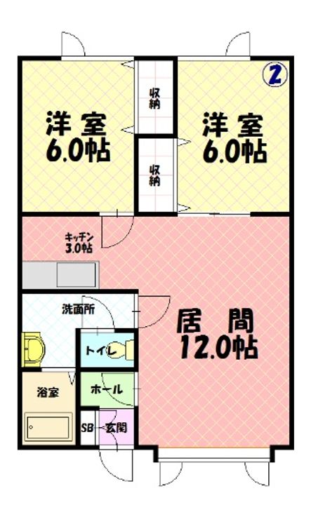 パセオ寺島の間取り
