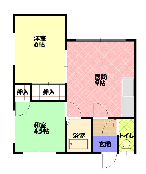 日成マンションA202の間取り