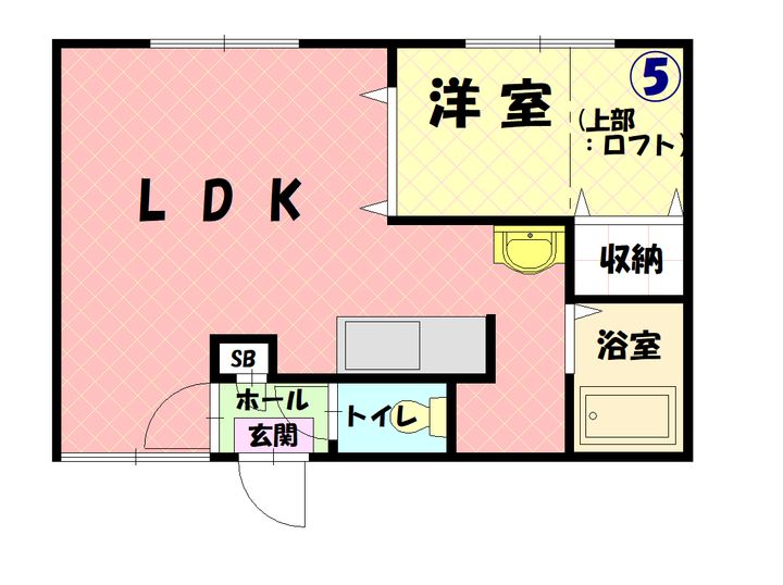 サンセットN1.14A205の間取り