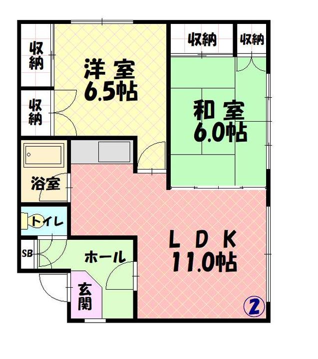 第3ハッピーマンション202の間取り