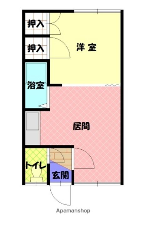 旭町113ハイツAの間取り