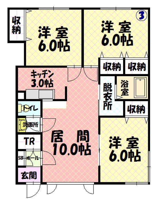 ハミング東光203の間取り