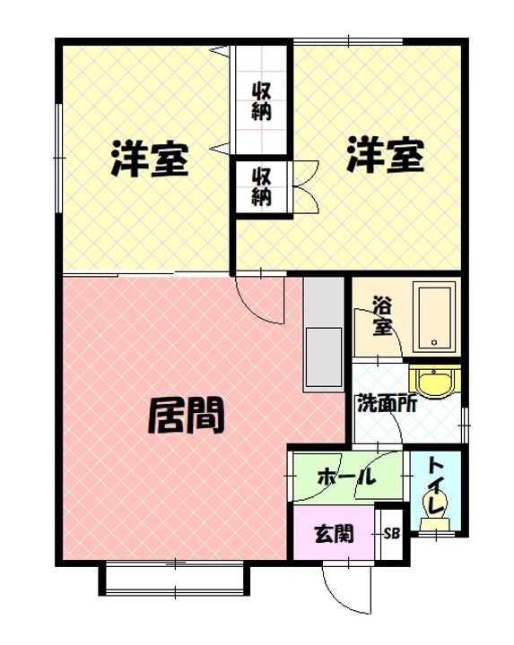 北海道旭川市東旭川南一条3丁目の賃貸アパートの間取り