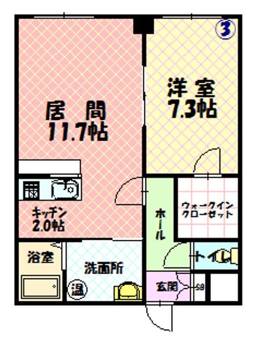 アルグレースときわ203の間取り
