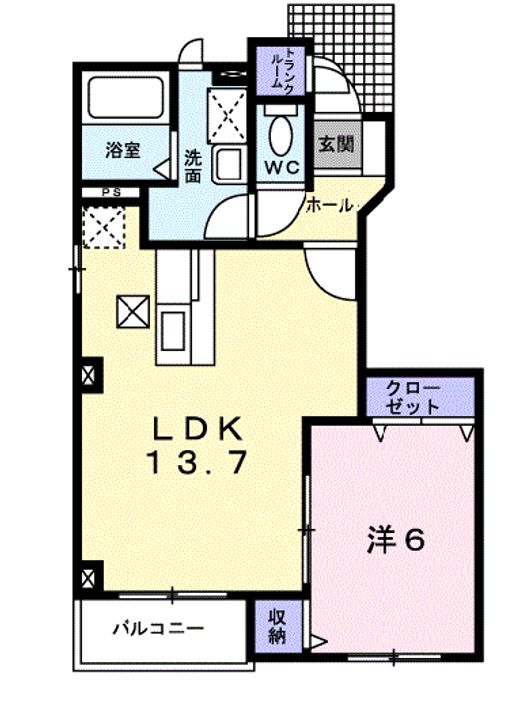 カサデューク東町の間取り