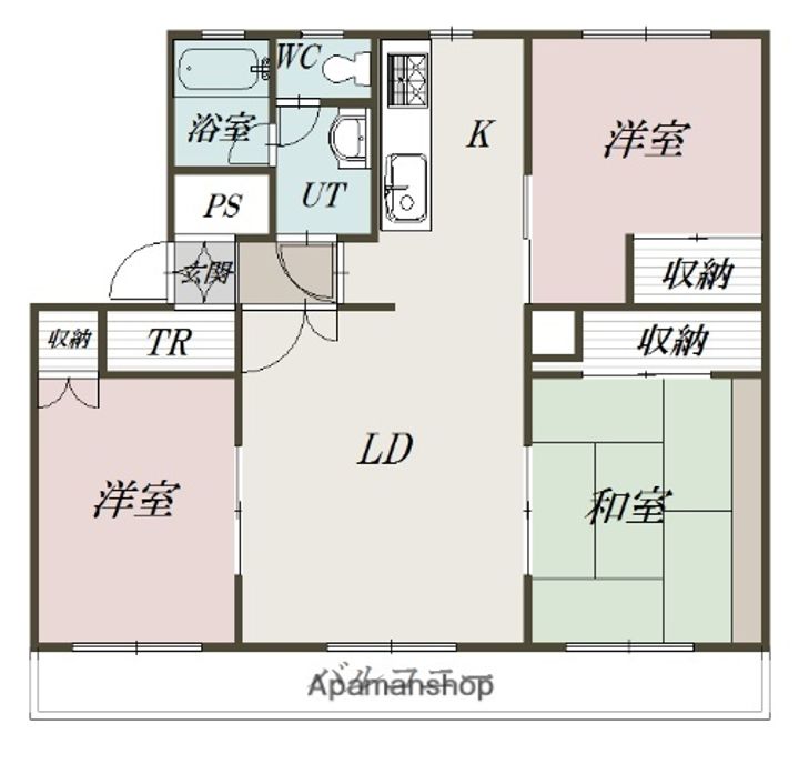 テレパレス旭川春光Ⅲの間取り