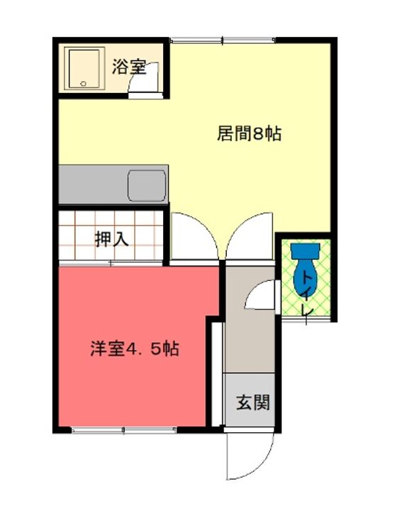 マイルーム5・3の間取り