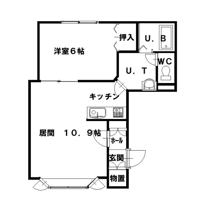 YJ北彩都203の間取り