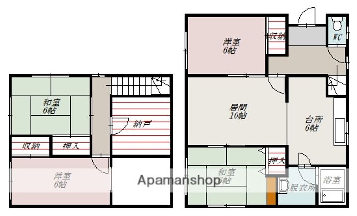 北海道旭川市緑が丘東五条1丁目(一戸建)の賃貸物件の間取り