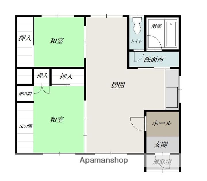 北海道旭川市豊岡一条7丁目(一戸建)の賃貸物件の間取り