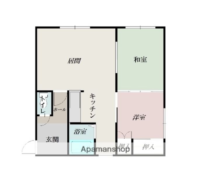 たんぽぽ荘Bの間取り