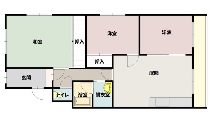石川マンション301の間取り