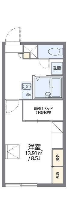レオパレスシャルトル203の間取り