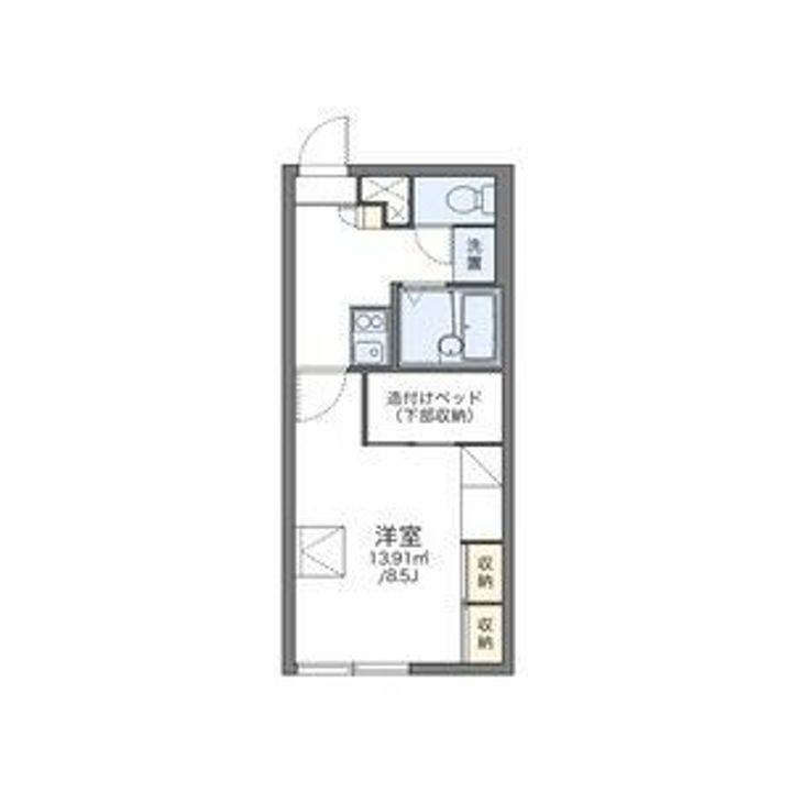 レオパレスツインズA201の間取り