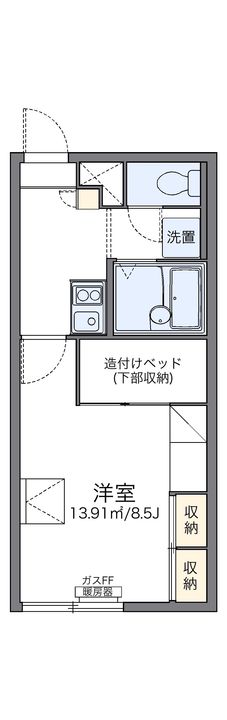 レオパレスあどがわ101の間取り