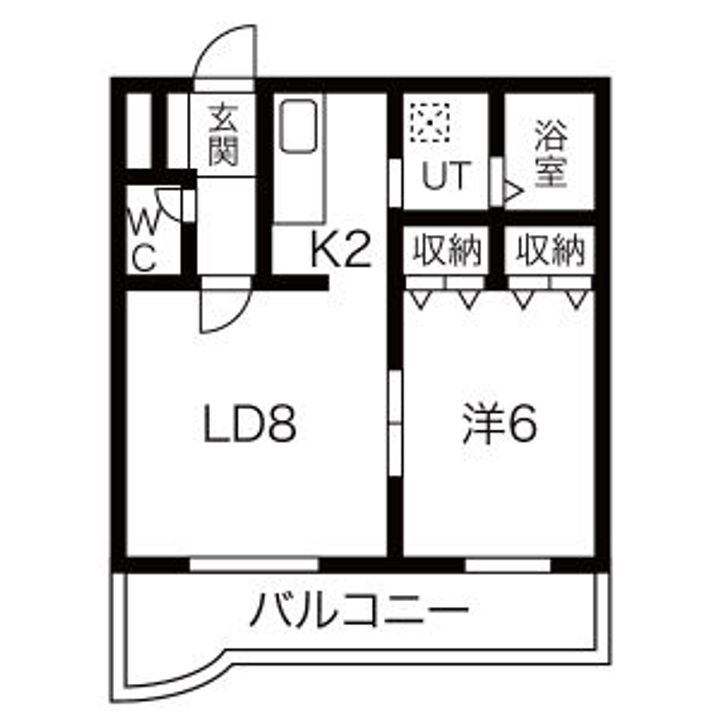 シャトーポルテ上野幌の間取り