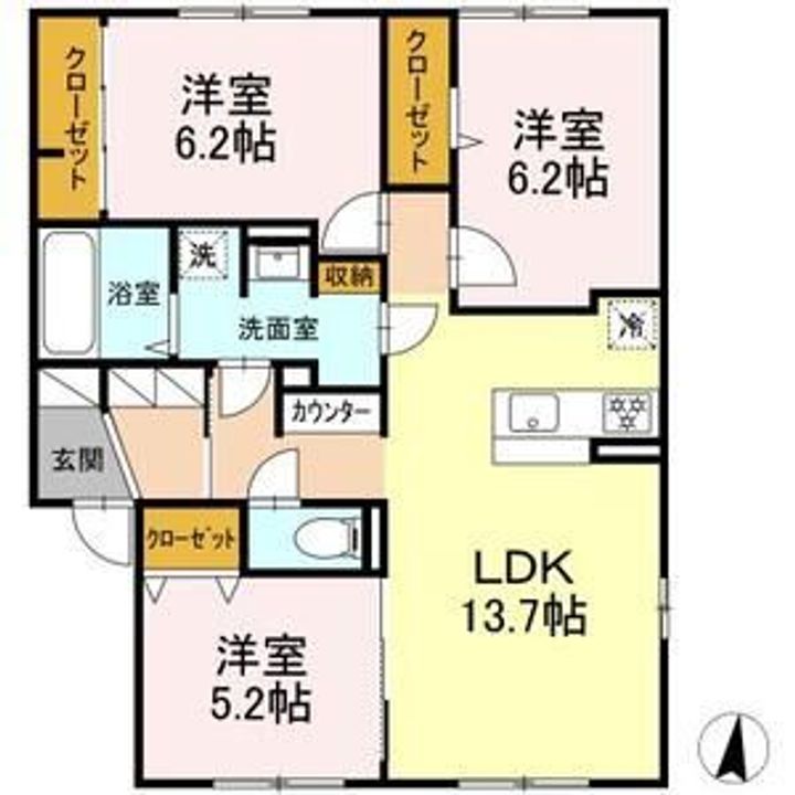 ORKA VILLAGE Bの間取り