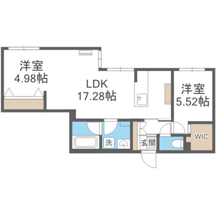 ピオネロ恵庭Ⅰの間取り