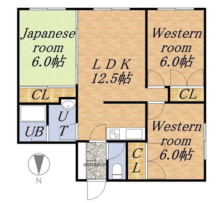 メゾン・にれの樹101の間取り