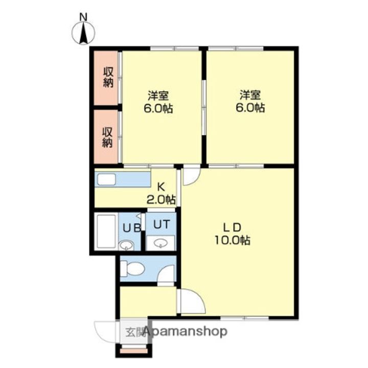 北海道札幌市西区発寒五条5丁目の賃貸アパートの間取り