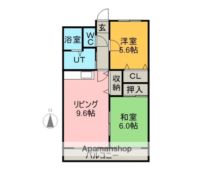 北海道札幌市西区山の手三条6丁目の賃貸マンションの間取り